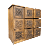 Hand Carved Solid Hard Wood Dresser Chest of Drawers D5